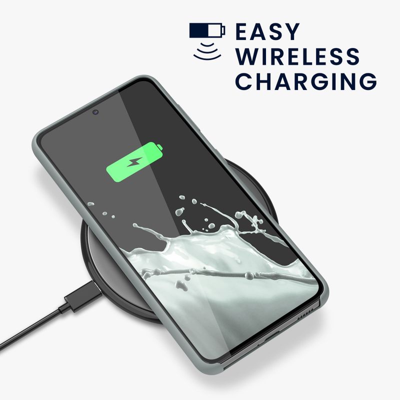 Laptop, Telefoane si Tablete - Telefoane mobile si accesorii - Accesorii Telefoane - Huse telefoane - Husa Kwmobile pentru Samsung Galaxy S21, Gri, Silicon, KWM000012BT068C - Infinity.ro