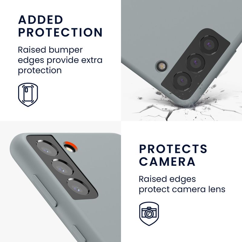 Laptop, Telefoane si Tablete - Telefoane mobile si accesorii - Accesorii Telefoane - Huse telefoane - Husa Kwmobile pentru Samsung Galaxy S21, Gri, Silicon, KWM000012BT068C - Infinity.ro