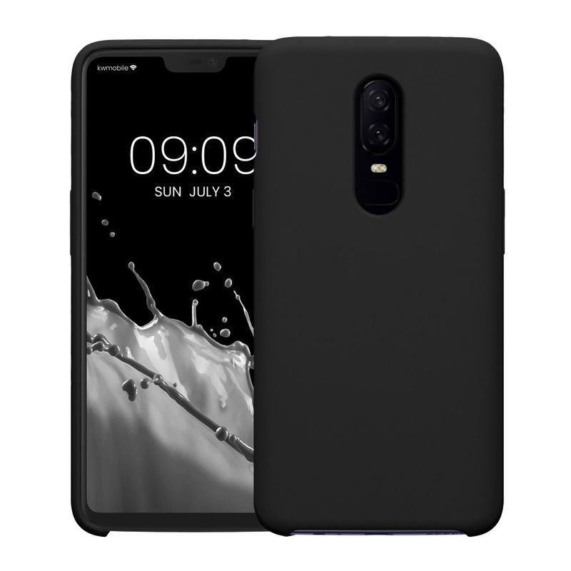 Laptop, Telefoane si Tablete - Telefoane mobile si accesorii - Accesorii Telefoane - Huse telefoane - Husa Kwmobile pentru OnePlus 6, Negru, Silicon, KWM0000099A030C - Infinity.ro