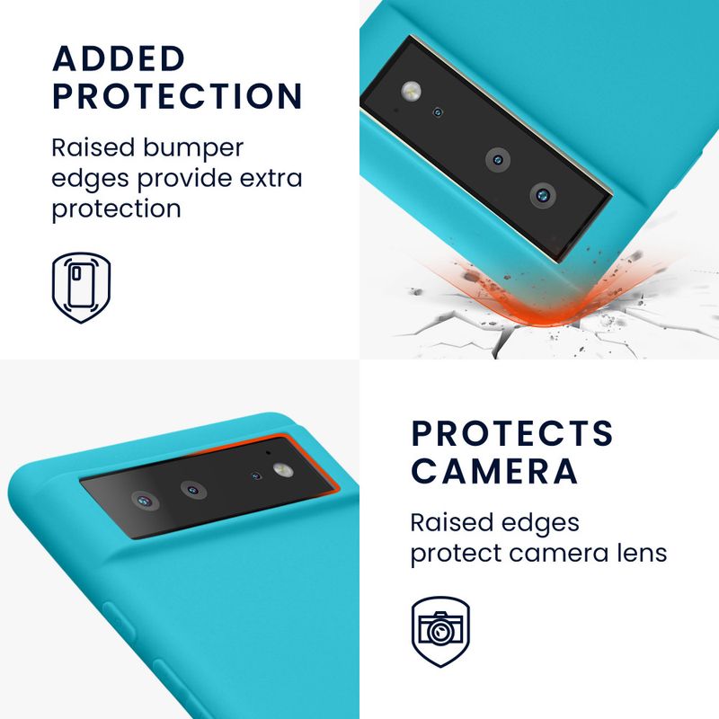 Laptop, Telefoane si Tablete - Telefoane mobile si accesorii - Accesorii Telefoane - Huse telefoane - Husa Kwmobile pentru Google Pixel 6, Albastru deschis, Silicon, KWM000013DV047C - Infinity.ro