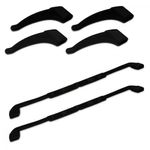 Ingrijire personala si Cosmetice - Sanatate si wellness - Optica medicala - Accesorii pentru ochelari si lentile de contact - Set 8 Terminale si 2 Curele pentru ochelari , Kwmobile, Negru, Silicon, 51738.01 - Infinity.ro