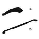 Ingrijire personala si Cosmetice - Sanatate si wellness - Optica medicala - Accesorii pentru ochelari si lentile de contact - Set 8 Terminale si 2 Curele pentru ochelari , Kwmobile, Negru, Silicon, 51738.01 - Infinity.ro