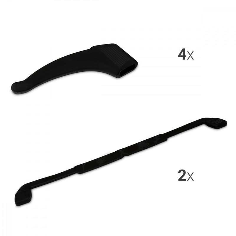 Ingrijire personala si Cosmetice - Sanatate si wellness - Optica medicala - Accesorii pentru ochelari si lentile de contact - Set 8 Terminale si 2 Curele pentru ochelari , Kwmobile, Negru, Silicon, 51738.01 - Infinity.ro