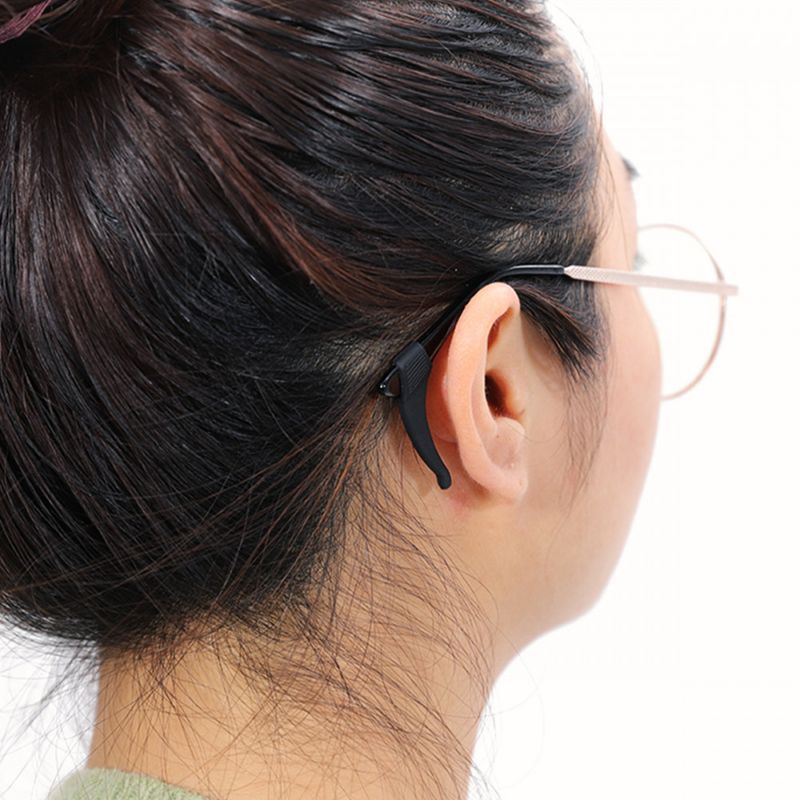 Ingrijire personala si Cosmetice - Sanatate si wellness - Optica medicala - Accesorii pentru ochelari si lentile de contact - Set 8 Terminale si 2 Curele pentru ochelari , Kwmobile, Negru, Silicon, 51738.01 - Infinity.ro