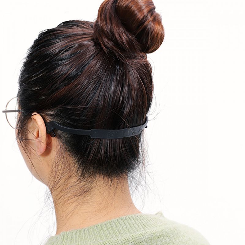 Ingrijire personala si Cosmetice - Sanatate si wellness - Optica medicala - Accesorii pentru ochelari si lentile de contact - Set 8 Terminale si 2 Curele pentru ochelari , Kwmobile, Negru, Silicon, 51738.01 - Infinity.ro