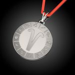 Fashion, accesorii si bijuterii - Barbati - Bijuterii barbati - Lanturi si pandantive barbati - Pandantiv din argint cu snur model Aries - Infinity.ro