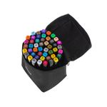 Carti si Birotica - Birotica - Instrumente de scris - Markere si carioci - Set 48 Markere cu Alcool, 2 capete si geanta de depozitare, 15 cm, Multicolor, 14 x 11 x 17.5 cm - Infinity.ro