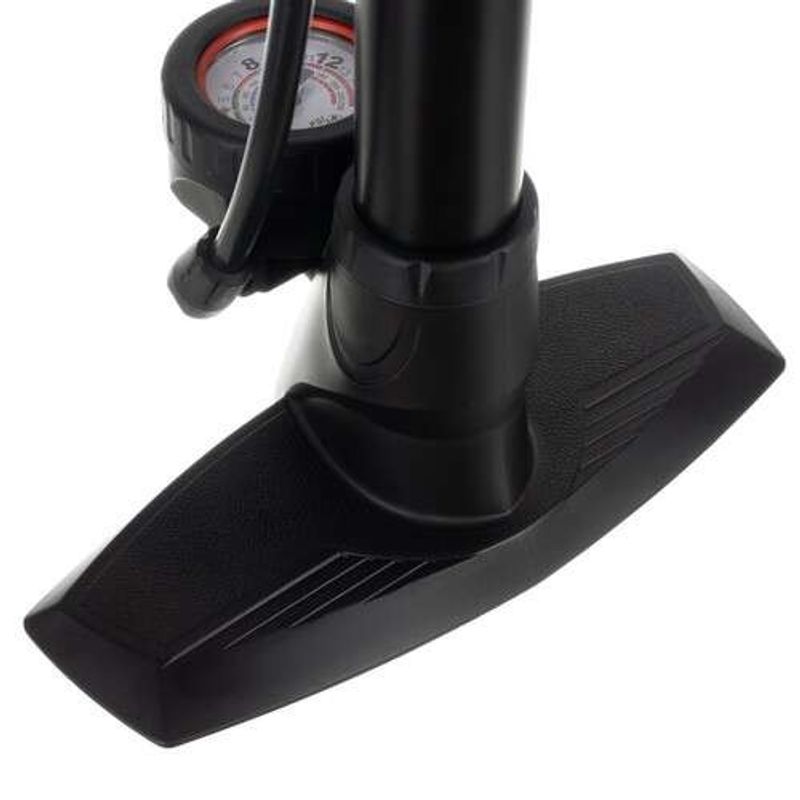 Sport si Outdoor - Ciclism - Accesorii pentru biciclete - Pompe biciclete - Pompa de picior, cu manometru, 3 varfuri, max 16 bar, 22x13x56-92.5 cm, Trizand - Infinity.ro