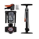 Sport si Outdoor - Ciclism - Accesorii pentru biciclete - Pompe biciclete - Pompa de picior, cu manometru, 3 varfuri, max 16 bar, 22x13x56-92.5 cm, Trizand - Infinity.ro