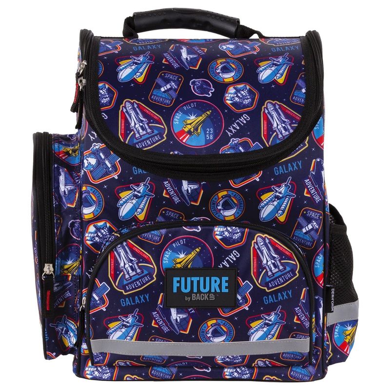 Carti si Birotica - Rechizite - Rucsacuri si genti scolare - Ghiozdan ergonomic pentru scoala, baieti, Derform Future, rachete spatiale - Infinity.ro