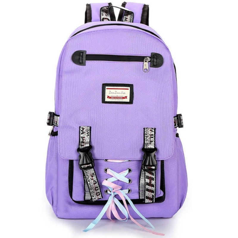 Carti si Birotica - Rechizite - Rucsacuri si genti scolare - Ghiozdan Smart pentru copii, Material impermeabil, Port USB, Lacat anti-furt, 20 - 35 L, 30 x 14 x 47 cm, Violet - Infinity.ro