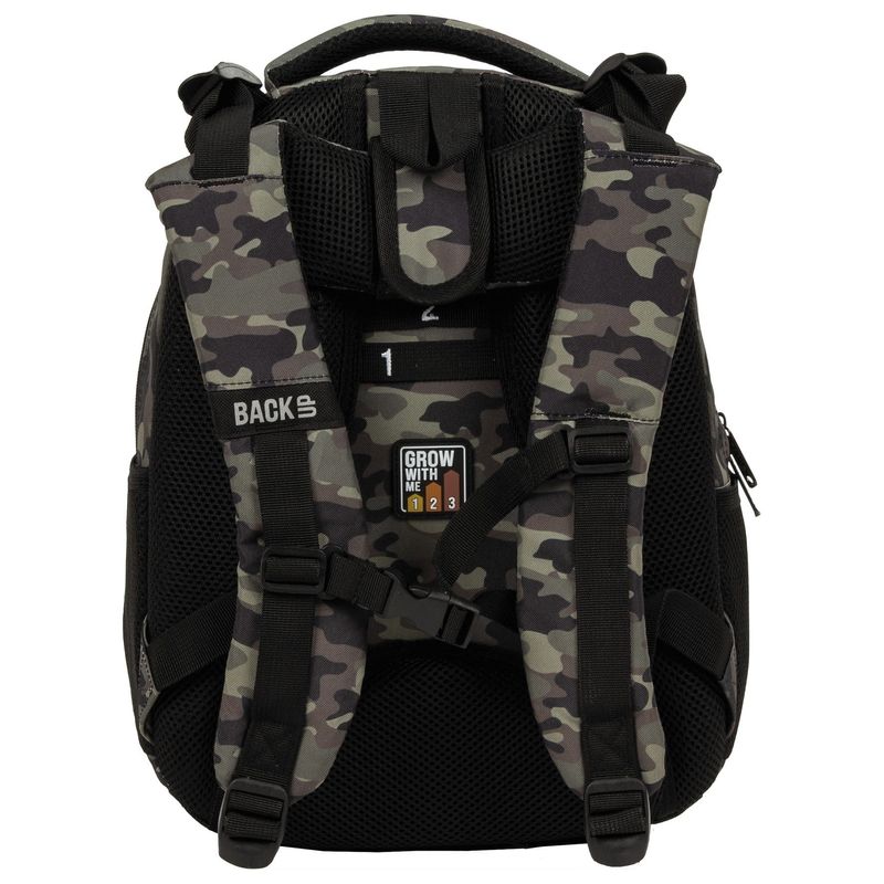 Carti si Birotica - Rechizite - Rucsacuri si genti scolare - Ghiozdan pentru copii, Backup, Impermeabil, 3 compartimente, Army, PLB5R33, 39x27x20 cm - Infinity.ro