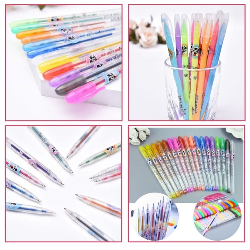 Carti si Birotica - Rechizite - Alte accesorii scolare - Set Creativ pentru copi, Rola de Hartie Auto-Adeziva, Model cu Printese si Set de 36 Pixuri Parfumate cu Gel si Sclipici - Infinity.ro