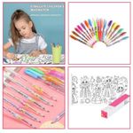 Carti si Birotica - Rechizite - Alte accesorii scolare - Set Creativ pentru copi, Rola de Hartie Auto-Adeziva, Model cu Printese si Set de 36 Pixuri Parfumate cu Gel si Sclipici - Infinity.ro