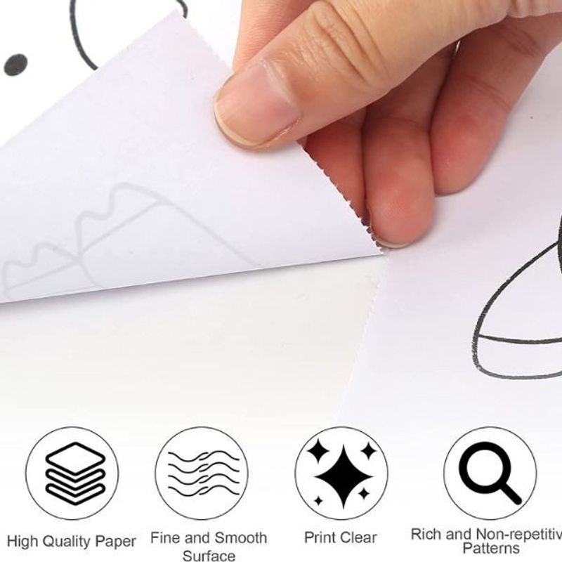 Carti si Birotica - Rechizite - Alte accesorii scolare - Rola hartie auto-adeziva si decupabila pentru desenat si colorat, 3m x 30 cm, Model cu printese - Infinity.ro