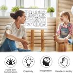 Carti si Birotica - Rechizite - Alte accesorii scolare - Rola hartie auto-adeziva si decupabila pentru desenat si colorat, 3m x 30 cm, Model cu printese - Infinity.ro