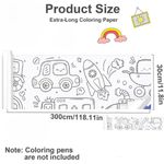 Carti si Birotica - Rechizite - Alte accesorii scolare - Rola hartie auto-adeziva si decupabila pentru desenat si colorat, 3m x 30 cm, Model cu masini - Infinity.ro