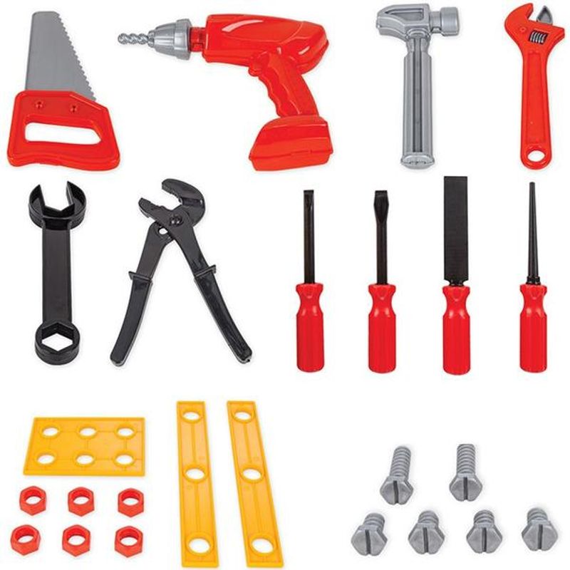 Jucarii, Copii si Bebe - Jucarii si jocuri - Seturi de constructie si cuburi - Seturi de constructie - Set ustensile tehnice pentru copii, 25 piese Pilsan - Infinity.ro