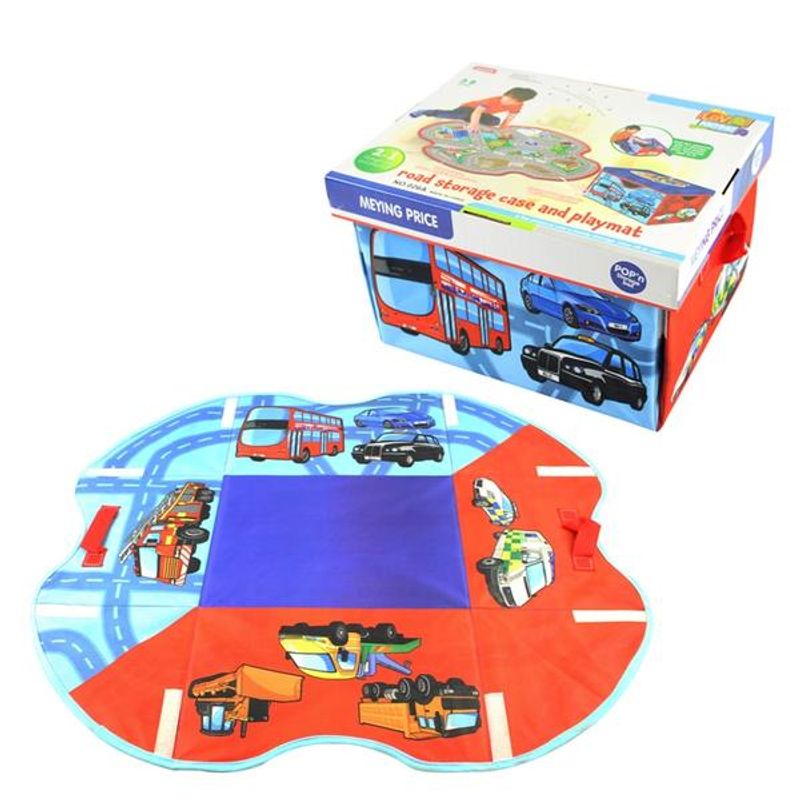Casa si Gradina - Textile si covoare - Covoare - Covoare copii - 2 in 1 Covoras de Joaca cu doua fete si cutie de depozitare Big City - Infinity.ro