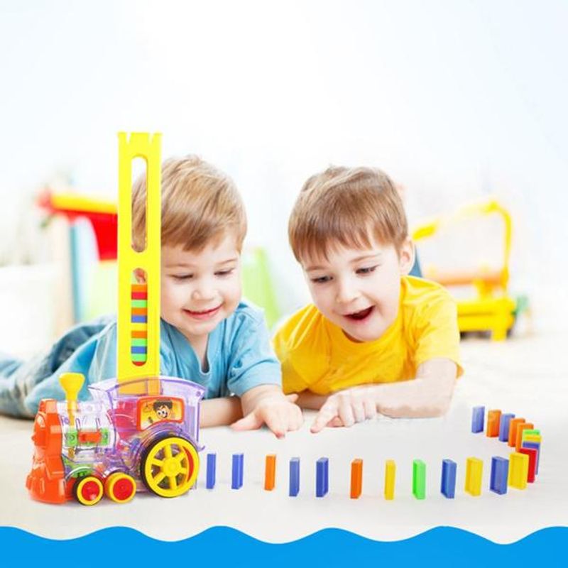 Jucarii, Copii si Bebe - Jucarii si jocuri - Jocuri si puzzle - Jocuri de societate - Joc domino Locomotiva - Infinity.ro