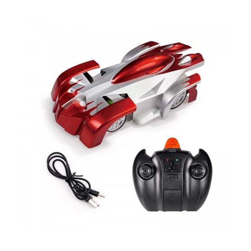 Jucarii, Copii si Bebe - Jucarii si jocuri - Vehicule si jucarii cu telecomanda - Masinute - Masinuta WALL RALLYST care merge pe tavan rosie - Infinity.ro