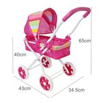 Jucarii, Copii si Bebe - Jucarii si jocuri - Papusi si accesorii - Carucioare papusi si accesorii - Carucior pentru papusi tip landou Ivy - Infinity.ro