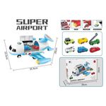 Jucarii, Copii si Bebe - Jucarii si jocuri - Vehicule si jucarii cu telecomanda - Elicoptere, avioane si nave de jucarie - Avion cargo pentru copii cu 6 masinute- bleu - Infinity.ro