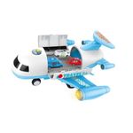 Jucarii, Copii si Bebe - Jucarii si jocuri - Vehicule si jucarii cu telecomanda - Elicoptere, avioane si nave de jucarie - Avion cargo pentru copii cu 6 masinute- bleu - Infinity.ro