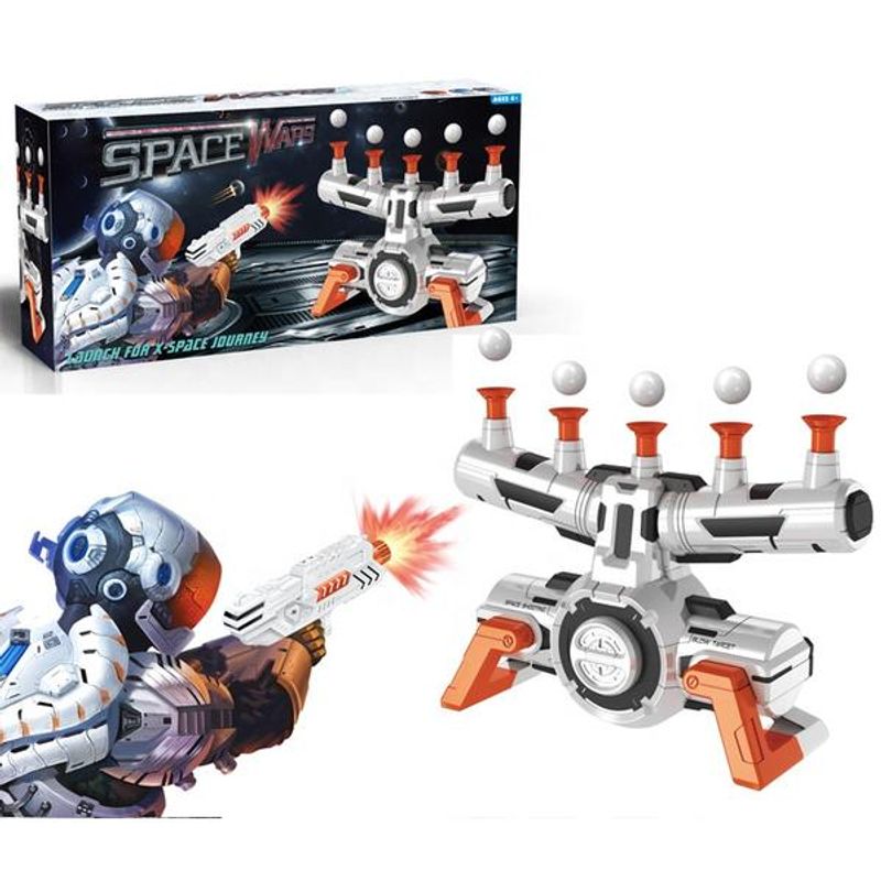 Jucarii, Copii si Bebe - Jucarii si jocuri - Jucarii de rol - Arme de jucarie - Set pistol si tinta cu aer Space Wars cu sunete si lumini 2127 - Infinity.ro