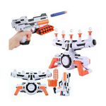 Jucarii, Copii si Bebe - Jucarii si jocuri - Jucarii de rol - Arme de jucarie - Set pistol si tinta cu aer Space Wars cu sunete si lumini 2127 - Infinity.ro