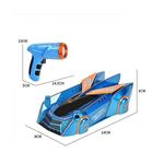 Jucarii, Copii si Bebe - Jucarii si jocuri - Vehicule si jucarii cu telecomanda - Masinute - Masina de curse cu laser Defies Gravity Bleu - Infinity.ro