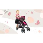 Jucarii, Copii si Bebe - Jucarii si jocuri - Papusi si accesorii - Carucioare papusi si accesorii - Carucior pentru papusi Pinky Dots - Infinity.ro