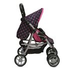 Jucarii, Copii si Bebe - Jucarii si jocuri - Papusi si accesorii - Carucioare papusi si accesorii - Carucior pentru papusi Pinky Dots - Infinity.ro