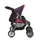 Jucarii, Copii si Bebe - Jucarii si jocuri - Papusi si accesorii - Carucioare papusi si accesorii - Carucior pentru papusi Pinky Dots - Infinity.ro