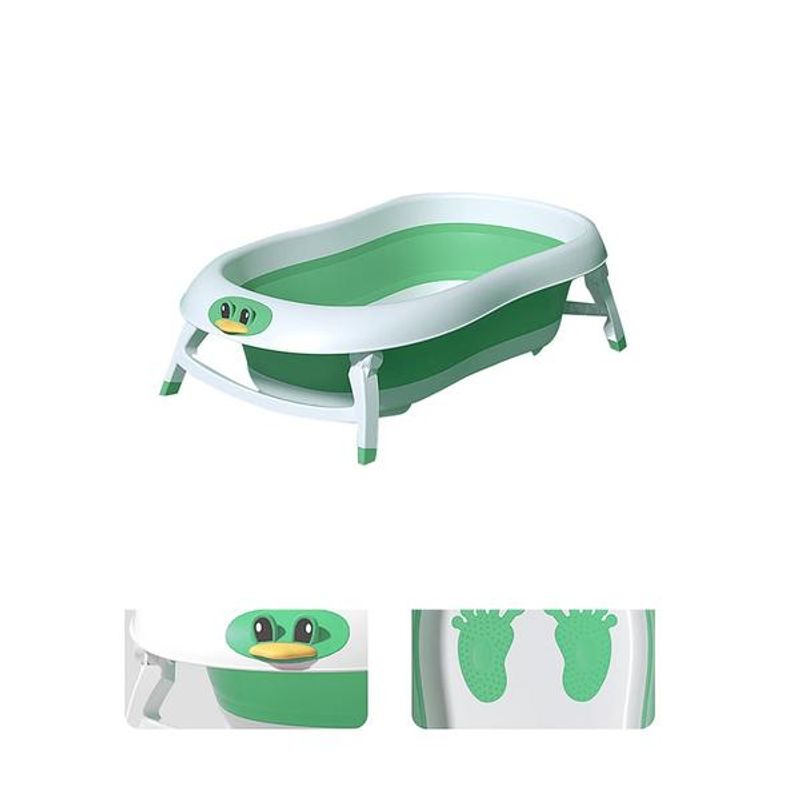 Jucarii, Copii si Bebe - Igiena si ingrijire - Baia bebelusului - Cadite bebe si accesorii baie - Cadita pliabila pentru bebelusi cu hamac detasabil - verde - Infinity.ro