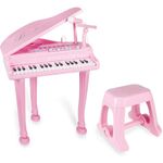 Jucarii, Copii si Bebe - Jucarii si jocuri - Jucarii de rol - Instrumente muzicale de jucarie - Pian cu microfon si scaun Little Princess Bebeking - Infinity.ro