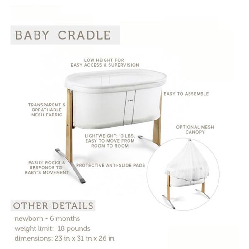 Casa si Gradina - Mobilier - Mobilier copii - Patuturi copii - Patut leagan pentru bebelusi Baby Crib Harmony - Infinity.ro