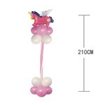 Casa si Gradina - Decoratiuni - Decoratiuni petrecere - Baloane - Set 17 Baloane cu suport de 210 cm, Mirific Party Unicorn Roz - Infinity.ro