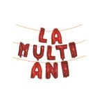 Casa si Gradina - Decoratiuni - Decoratiuni petrecere - Baloane - Set 10 Baloane din folie metalizata, "la multi ani", 10 m x 80 cm, Rosu - Infinity.ro