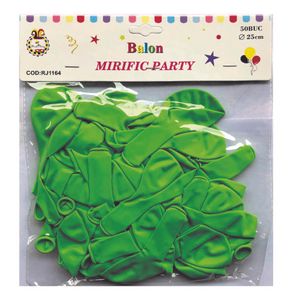 Set 50 Baloane Verde deschis Mirific Party 25 cm, simple