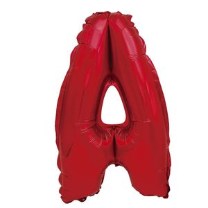 Balon litera din folie metalizata, Mirific Party litera A, rosu, 40cm