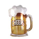 Casa si Gradina - Decoratiuni - Decoratiuni petrecere - Baloane - Balon figurina din folie de aluminiu tip Halba de Bere, Cheers, 75 cm - Infinity.ro