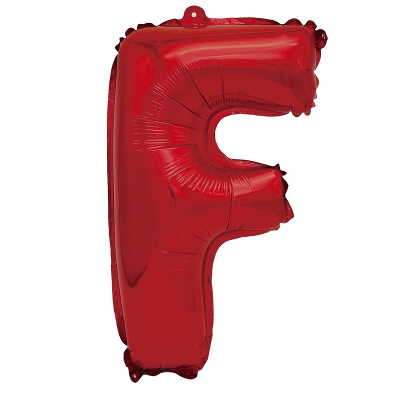 Casa si Gradina - Decoratiuni - Decoratiuni petrecere - Baloane - Balon litera din folie metalizata, Mirific Party litera F, rosu, 40cm - Infinity.ro