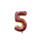Casa si Gradina - Decoratiuni - Decoratiuni petrecere - Baloane - Balon din folie metalizata, Cifra 5, 80 cm, Multicolor - Infinity.ro