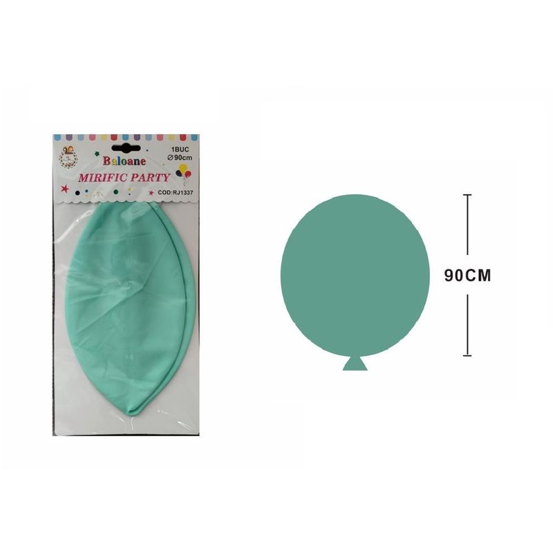 Casa si Gradina - Decoratiuni - Decoratiuni petrecere - Baloane - Balon mare din latex, Mirific Party, Turcuaz deschis, 90 cm - Infinity.ro