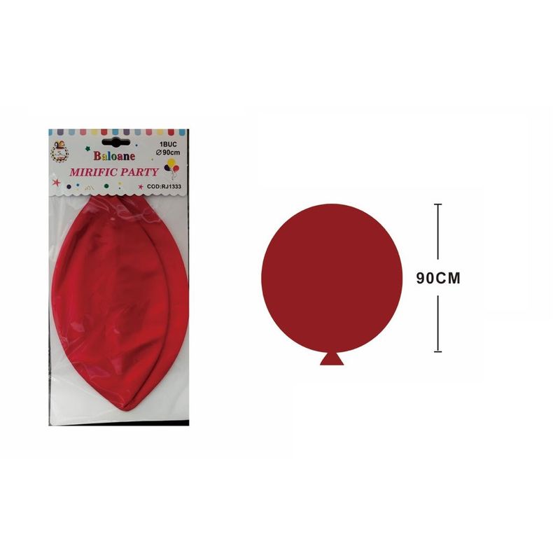 Casa si Gradina - Decoratiuni - Decoratiuni petrecere - Baloane - Balon mare din latex, Mirific Party, Rosu, 90 cm - Infinity.ro