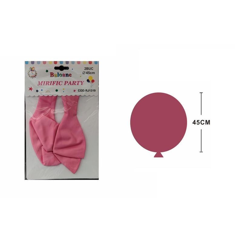 Casa si Gradina - Decoratiuni - Decoratiuni petrecere - Baloane - Set 2 Balone, Mirific Party, Roz, 45 cm, Latex - Infinity.ro