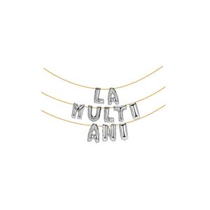 Set baloane folie LA MULTI ANI argintiu