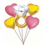 Casa si Gradina - Decoratiuni - Decoratiuni petrecere - Baloane - Set 5 Baloane Party, figurine din folie de aluminiu - Infinity.ro