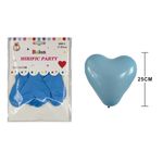 Casa si Gradina - Decoratiuni - Decoratiuni petrecere - Baloane - Set 8 Baloane latex in forma de Inima, Albastru deschis, 25 cm - Infinity.ro